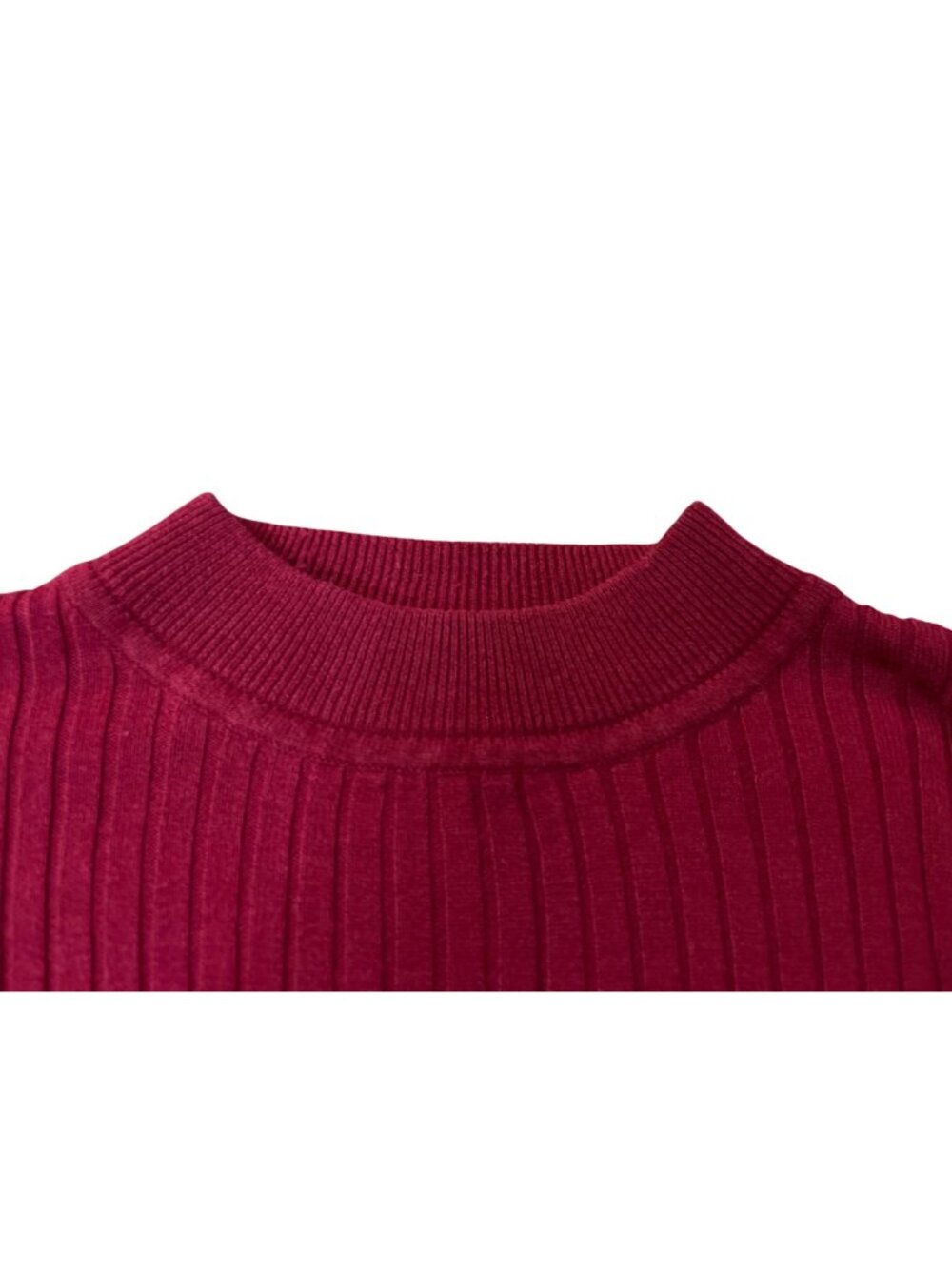 Westbound Petites Sweater Womens PL Petites Red Ribbed Mock Neck Used - Picture 6 of 12